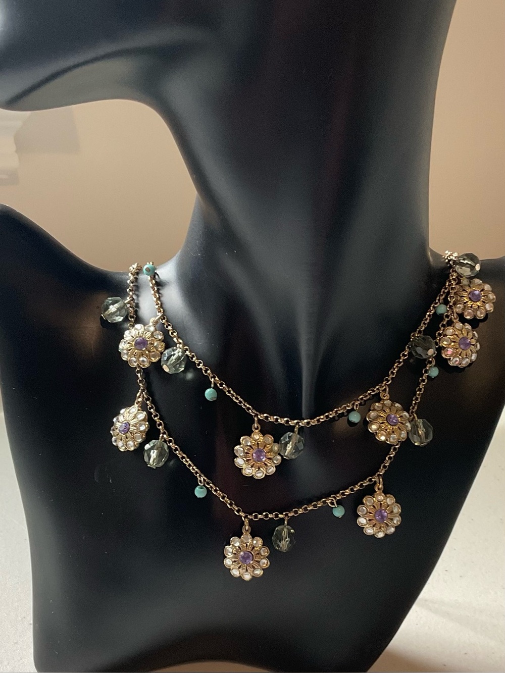 40” Golden Flower Necklace